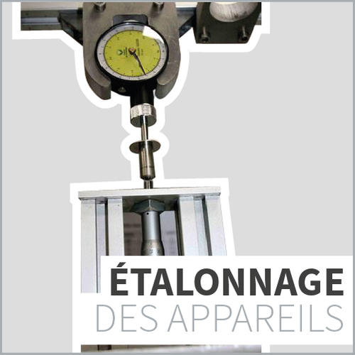 ÉTALONNAGE DES APPAREILS